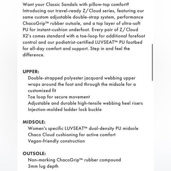 Chaco Z Cloud X2 Lavendula Lavender Purple Strappy Waterproof Sandals Women’s 6 - Picture 13 of 14